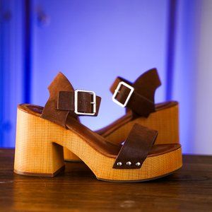 Chunky Strappy Platform Sandal Heels